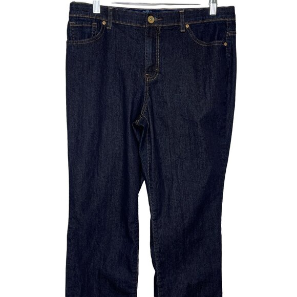 Style & Co Dark Wash Straight Leg Jeans Size 14 L Stretch Denim - Picture 3 of 11